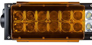 Dual Row Amber Polycarbonate Light Bar CREE Lens