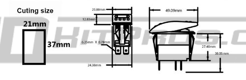 LED Light Bar Cutting Size for Toggle Switch