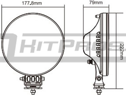 totron-t3160-led-driving-light-dimensions