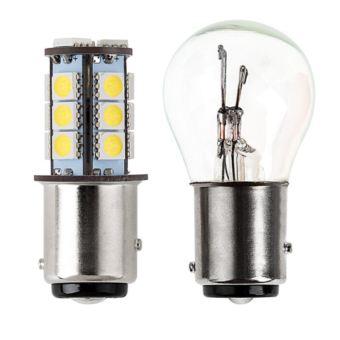 1157 18 SMD vs Stock Incandescent LED Bulb