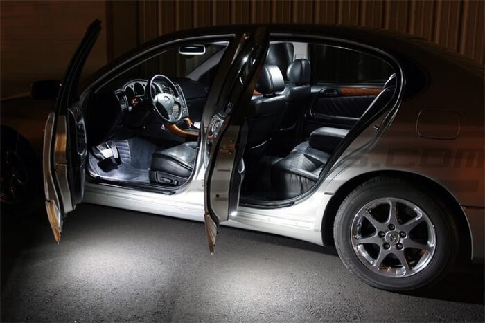 Lexus GS300 Full Pure White LED Interior Lighting T10 194 Festoon Wedge Base Bulbs