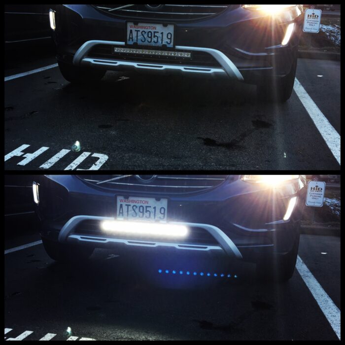 Volvo XC60 with TOTRON 20" Single Row CREE LED Light Bar Bumper Mounted