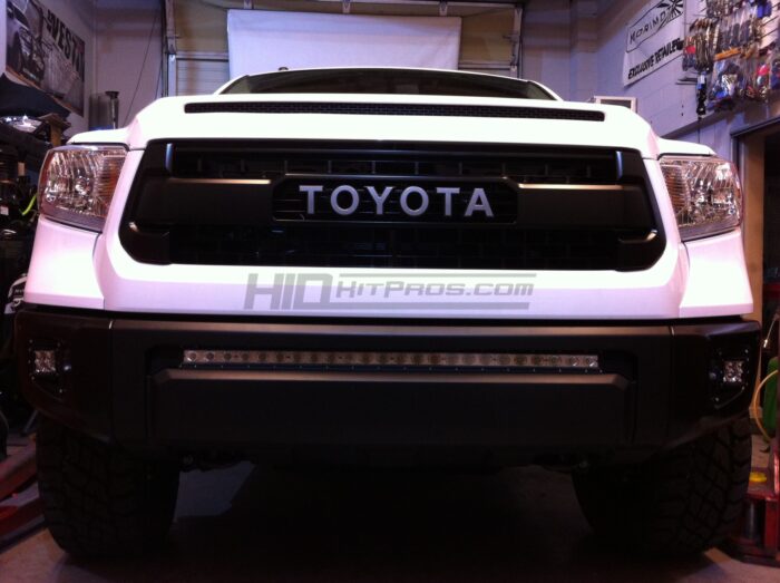 38" Single Row TOTRON LED Light Bar in Lower Grill Toyota Tundra