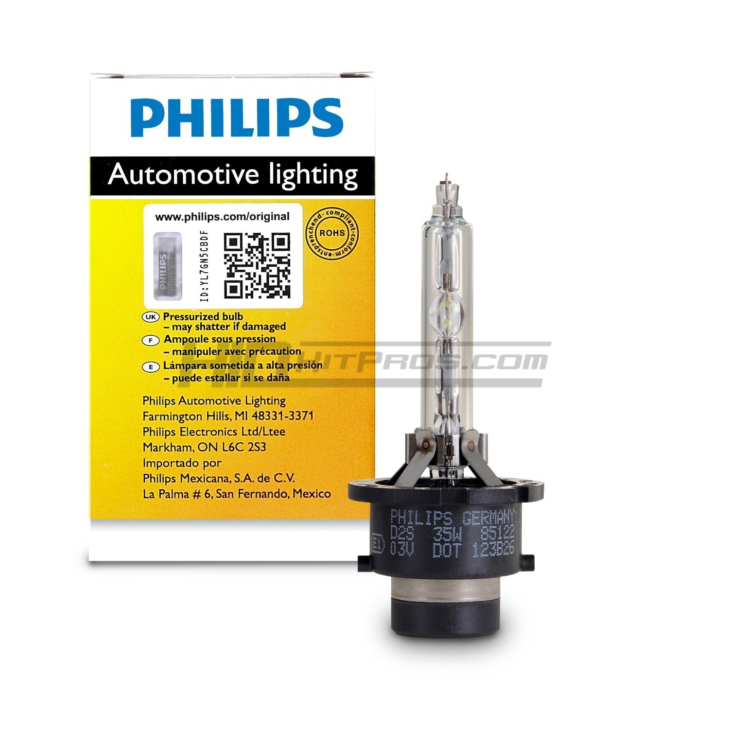 thumbnail image 2 of Pair Of 6000K D2S / D2R / D2C Xenon HID Bulbs – 35W – Replace Factory Bulbs 2 of 5