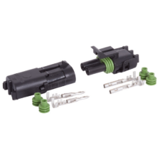 Delphi Weather Pack 2 Pin Sealed Connector Kit: 16-14 GA