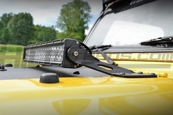 Jeep TJ 20 Inch Dual LED Hood Mounts