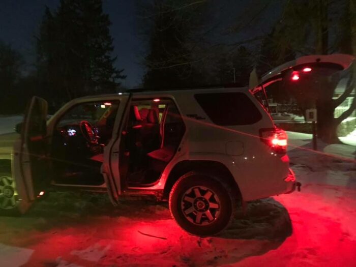 Toyota 4Runner 5th Gen Red LED Interior Lights