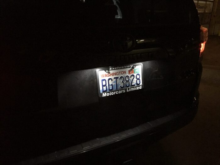 4Runner Pure White LED License Plate Lights