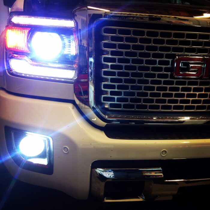 GMC Sierra Denali LED Morimoto Fog Lamps with 6500k XB35 HID System