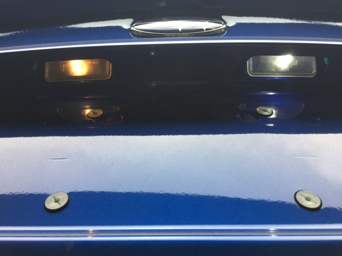 Subaru Incandescent vs LED License Plate Lights