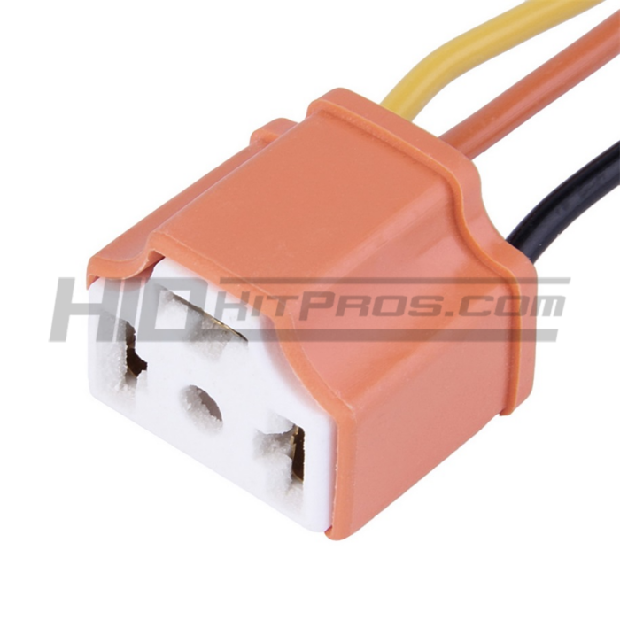 H4 HB2 9003 Ceramic Replacement Pigtail Socket Female Adapter