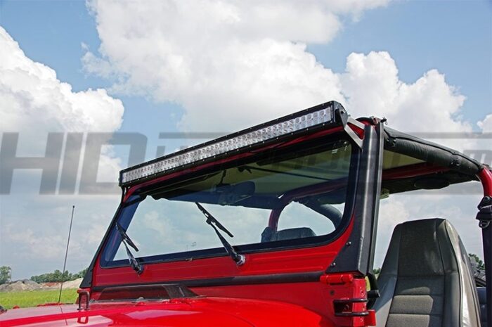 Jeep YJ Upper Windshield LED Light Bar Mounted 50 Inch