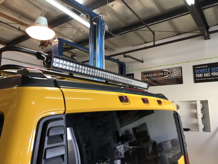 Rear Facing 50" LED Light Bar Hummer H2 Roof Rack