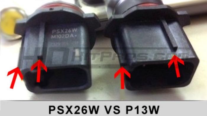 Difference between PSX26W and P13W