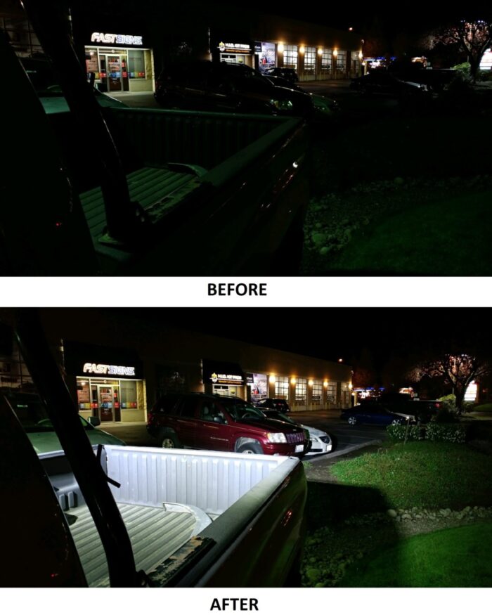 LED Cargo Light Upgrade Stock vs LED Comparison