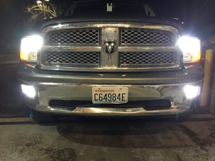 2012 Ram 1500 Quad Headlamp HID System from HID Kit Pros 6000k