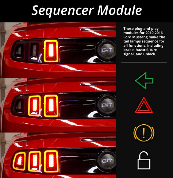 2013 Mustang GT Taillight Sequential Module Diode Dynamics