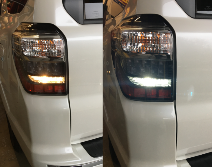 Toyota 4Runner Stock Halogen vs. LumaWerx LW50 LED Bulb