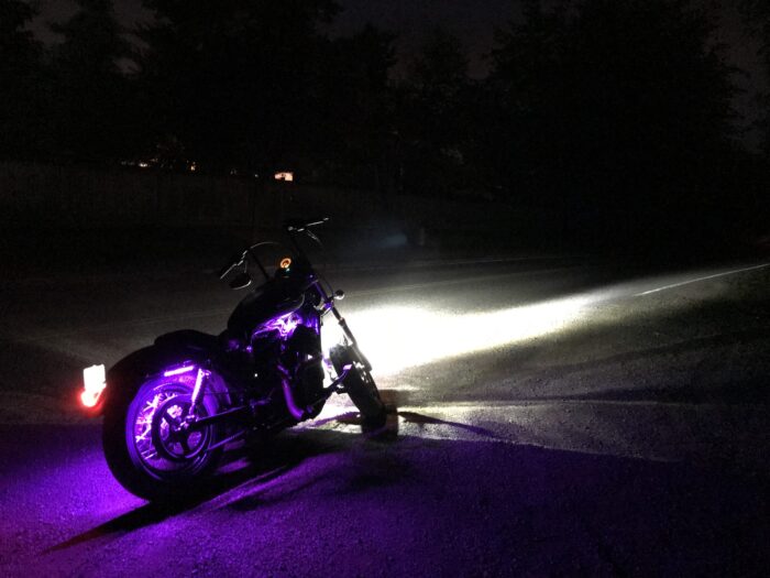 Purple RGB Color Changing Strip Lights