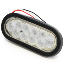 White | 6" Oval Truck Trailer Flush LED Reverse Light