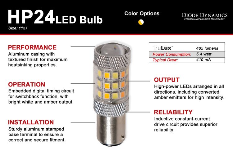 Fyre Flys Switchback 1157 LED Turn Signal Lights – Dual Color With Resistors #F5