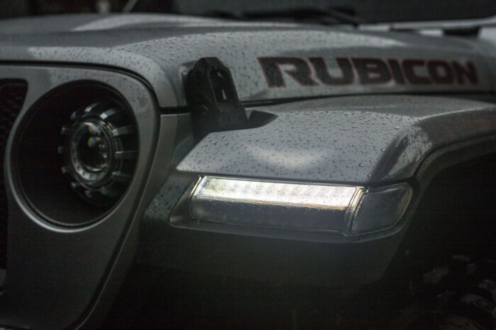 White LED DRL Jeep Wrangler