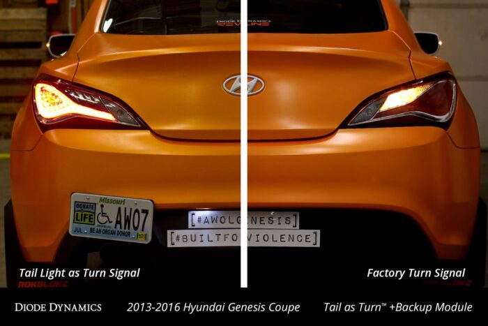Genesis Coupe Tail as Turn