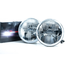 Holley RetroBright 7" Round LED Headlights - Classic White (Pair)