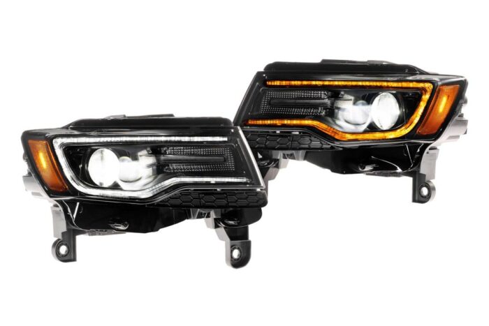 Grand Cherokee Amber White DRL Headlights