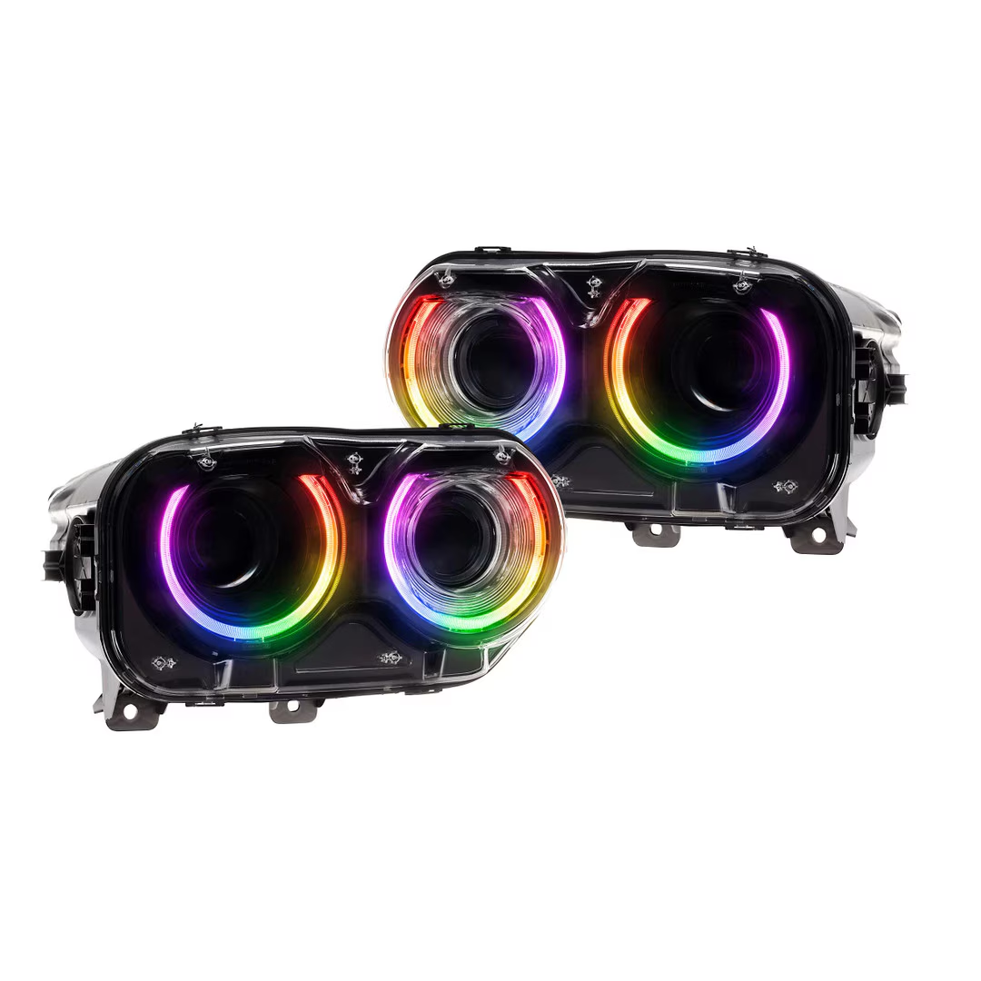 Dodge Challenger RGBW LED Morimoto XB Headlamps
