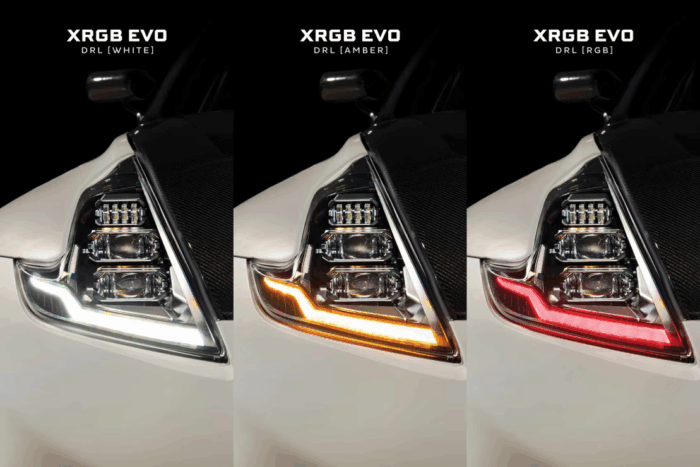 XRGB Evo White Amber RGB LED DRL Headlights