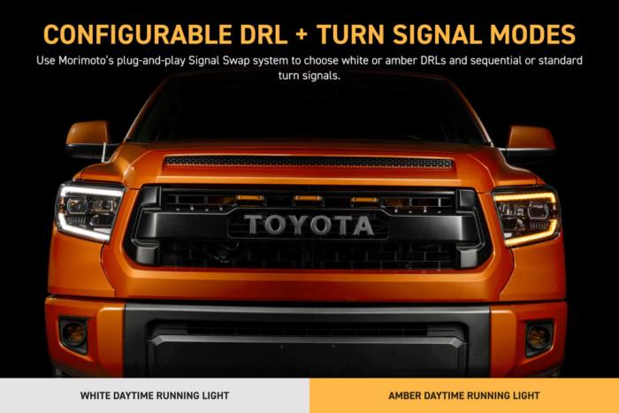 Amber White DRL XB Evo Morimoto Headlights Amber White DRL XB Evo Morimoto Headlights